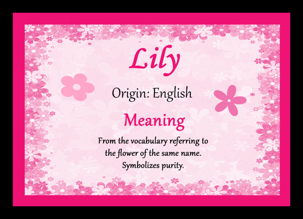 Lily Name Meaning Mouse Mat