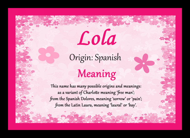 Lola Name Meaning Mouse Mat