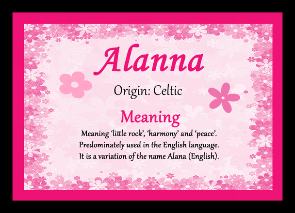 Alanna Name Meaning Mouse Mat