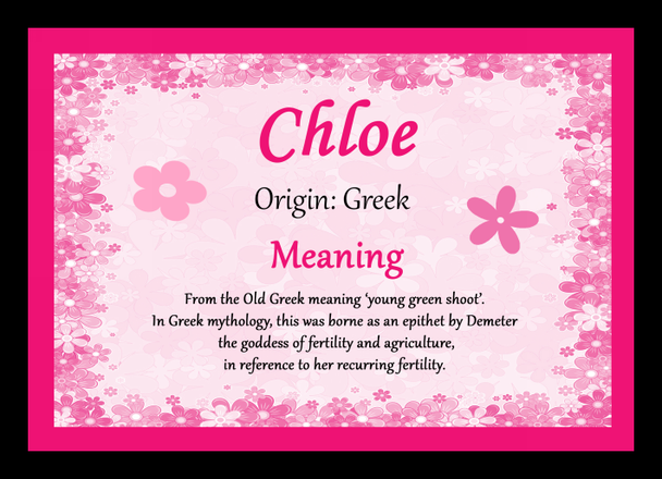 Chloe Name Meaning Mouse Mat