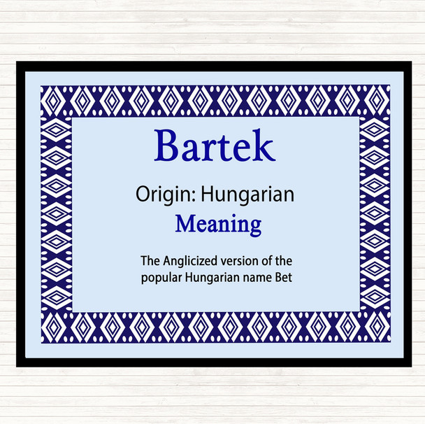 Bartek Name Meaning Mouse Mat Blue