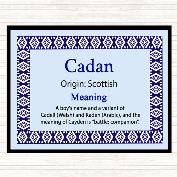 Cadan Name Meaning Mouse Mat Blue Cadan Name Meaning Mouse Mat Blue