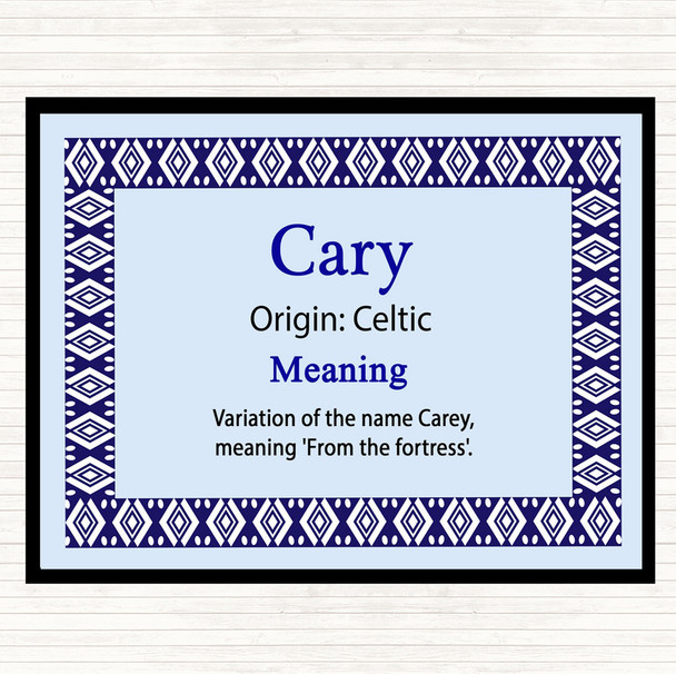 Cary Name Meaning Mouse Mat Blue