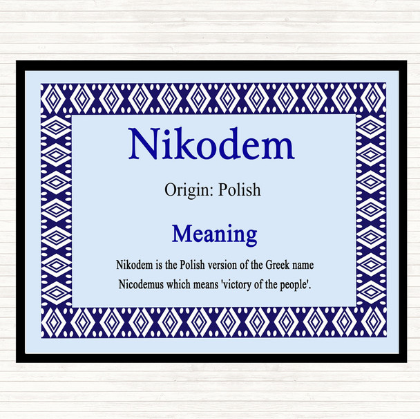 Nikodem Name Meaning Mouse Mat Blue