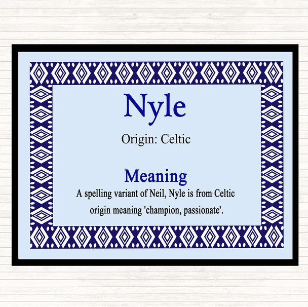Nyle Name Meaning Mouse Mat Blue