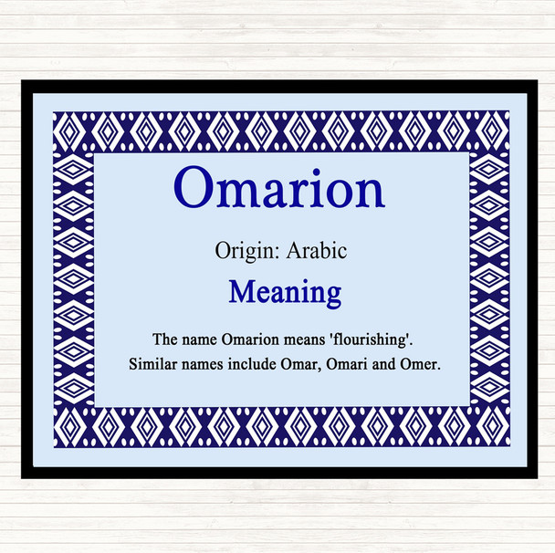 Omarion Name Meaning Mouse Mat Blue