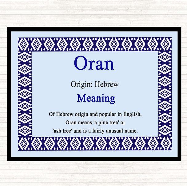 Oran Name Meaning Mouse Mat Blue