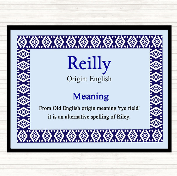 Reilly Name Meaning Mouse Mat Blue