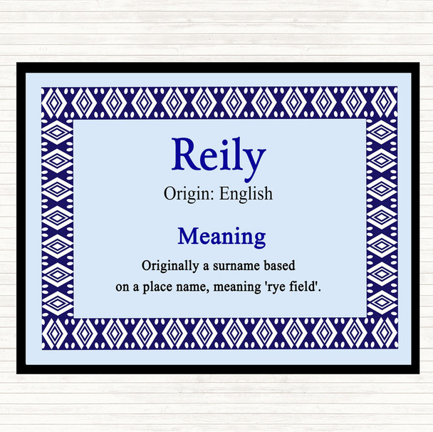 Reily Name Meaning Mouse Mat Blue
