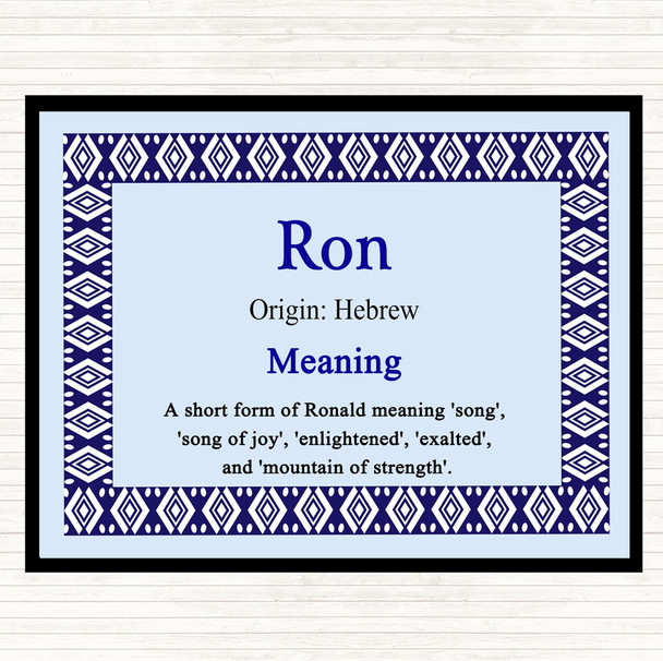 Ron Name Meaning Mouse Mat Blue