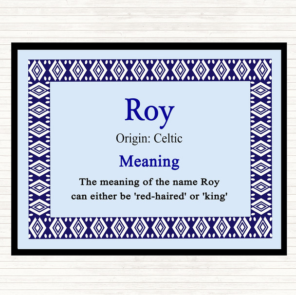 Roy Name Meaning Mouse Mat Blue