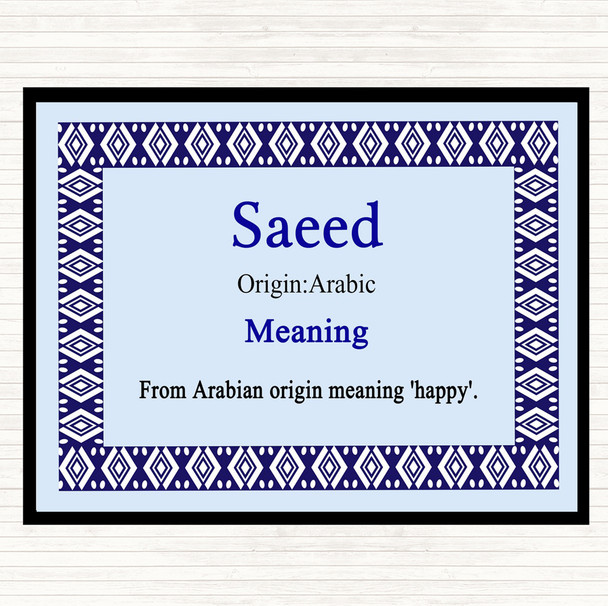 Saeed Name Meaning Mouse Mat Blue