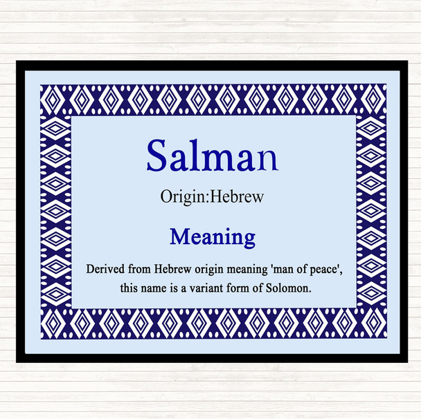 Salman Name Meaning Mouse Mat Blue