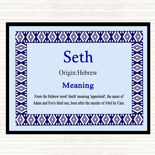 Seth Name Meaning Mouse Mat Blue Seth Name Meaning Mouse Mat Blue