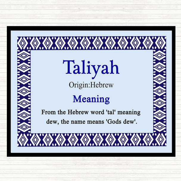 Taliyah Name Meaning Mouse Mat Blue