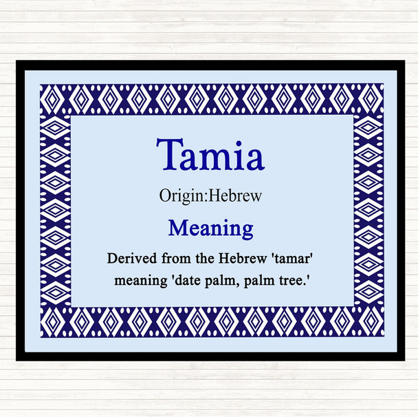 Tamia Name Meaning Mouse Mat Blue