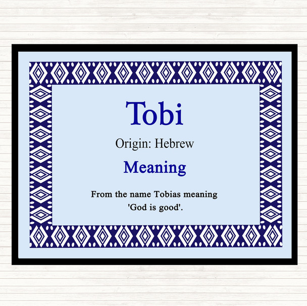 Tobi Name Meaning Mouse Mat Blue