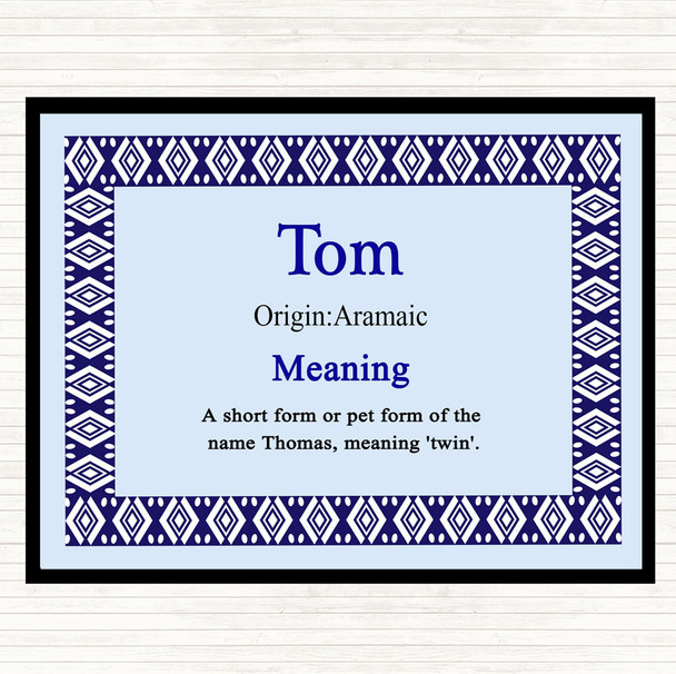 Tom Name Meaning Mouse Mat Blue