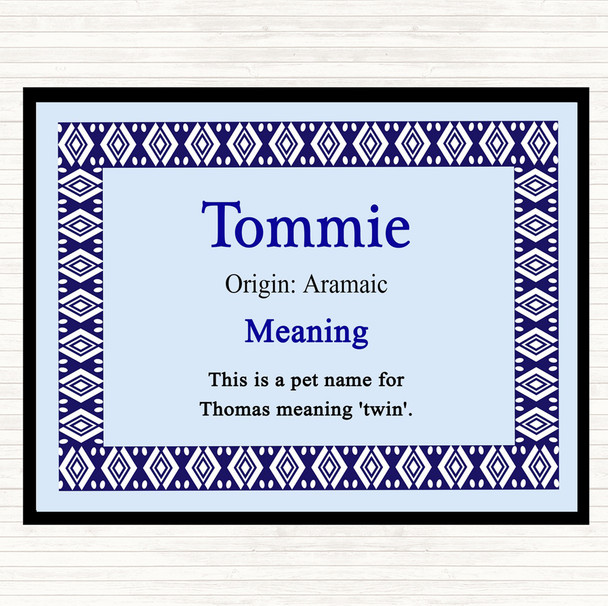 Tommie Name Meaning Mouse Mat Blue