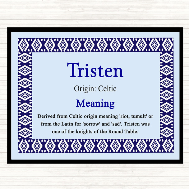 Tristen Name Meaning Mouse Mat Blue