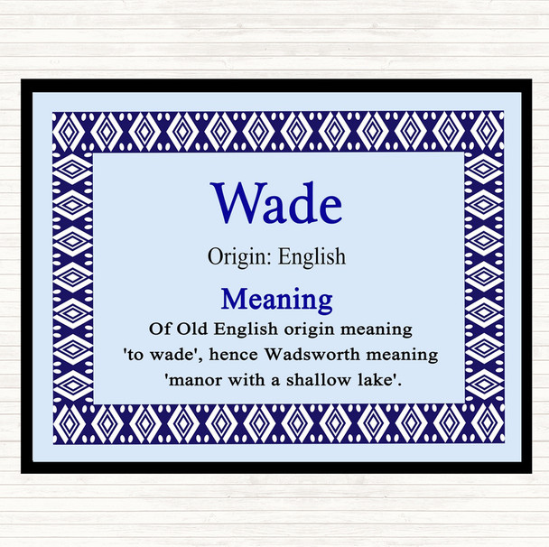 Wade Name Meaning Mouse Mat Blue