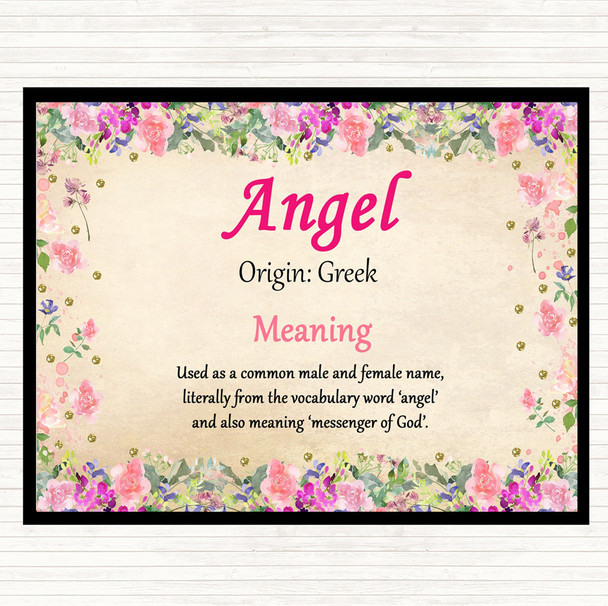 Angel Name Meaning Mouse Mat Floral