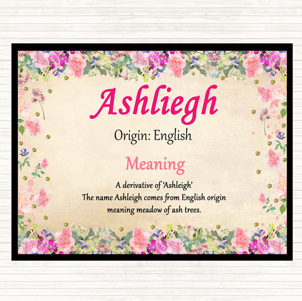 Ashliegh Name Meaning Mouse Mat Floral