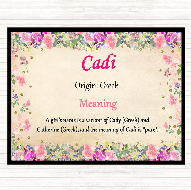 Cadi Name Meaning Mouse Mat Floral