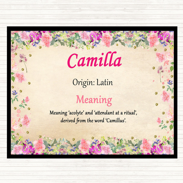 Camilla Name Meaning Mouse Mat Floral