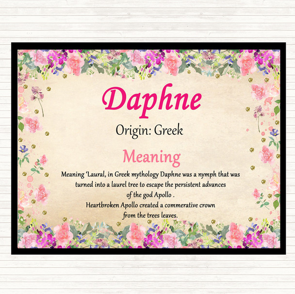 Daphne Name Meaning Mouse Mat Floral