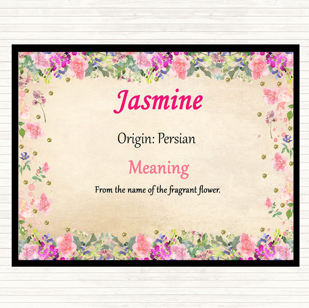 Jasmine Name Meaning Mouse Mat Floral