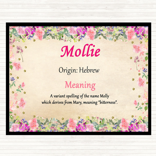 Mollie Name Meaning Mouse Mat Floral