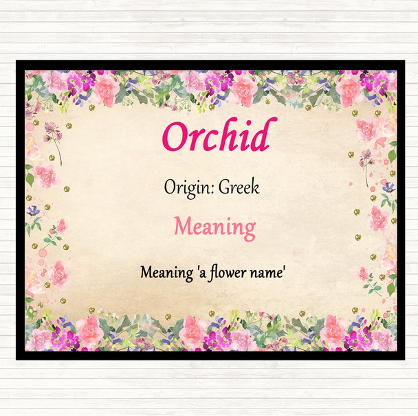 Orchid Name Meaning Mouse Mat Floral