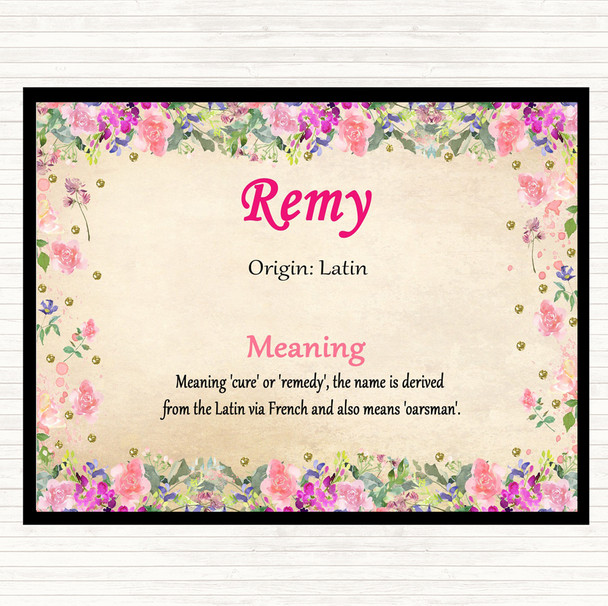 Remy Name Meaning Mouse Mat Floral