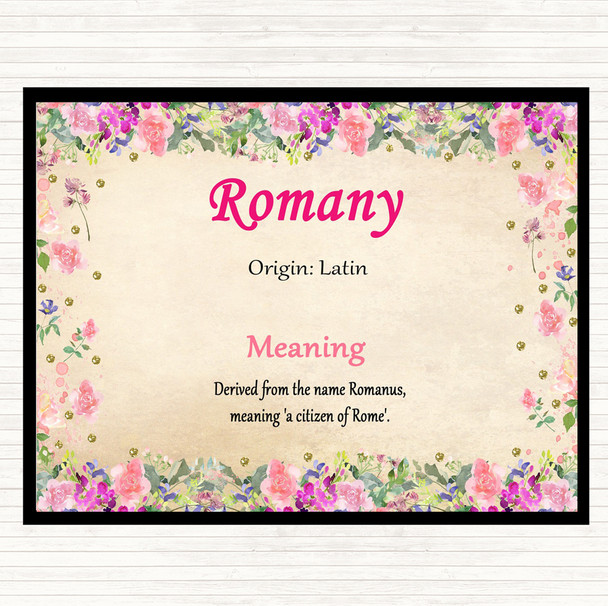 Romany Name Meaning Mouse Mat Floral