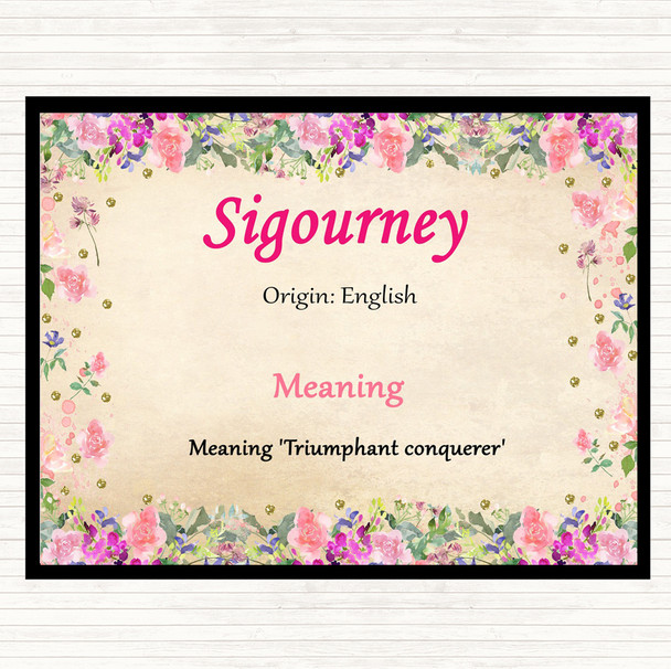 Sigourney Name Meaning Mouse Mat Floral