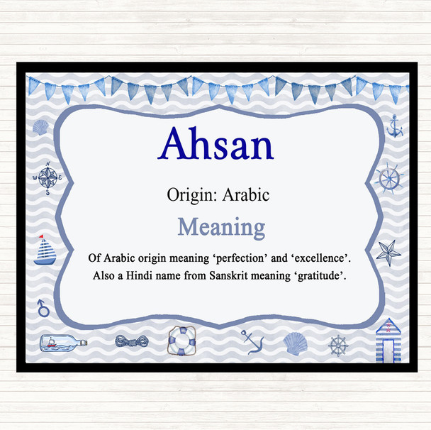 Ahsan Name Meaning Mouse Mat Nautical