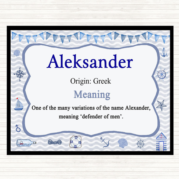 Aleksander Name Meaning Mouse Mat Nautical
