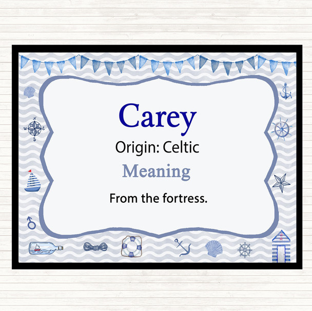 Carey Name Meaning Mouse Mat Nautical