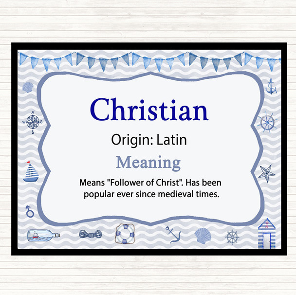 Christian Name Meaning Mouse Mat Nautical