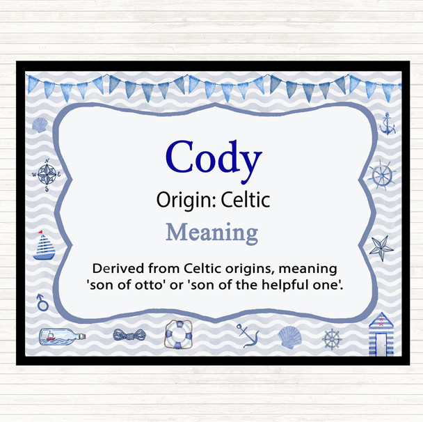 Cody Name Meaning Mouse Mat Nautical
