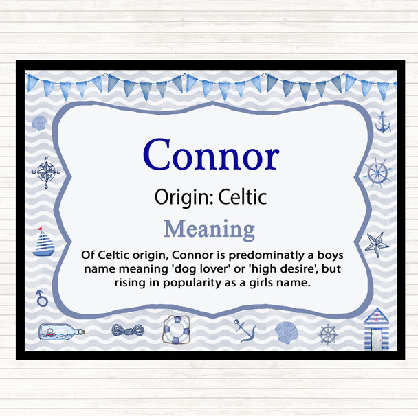 Connor Name Meaning Mouse Mat Nautical