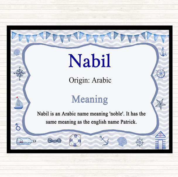 Nabil Name Meaning Mouse Mat Nautical