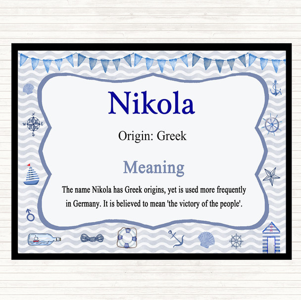 Nikola Name Meaning Mouse Mat Nautical