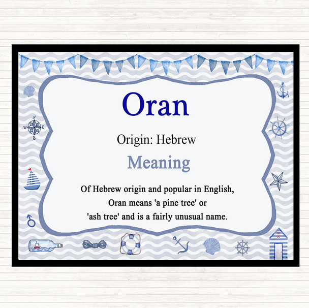 Oran Name Meaning Mouse Mat Nautical