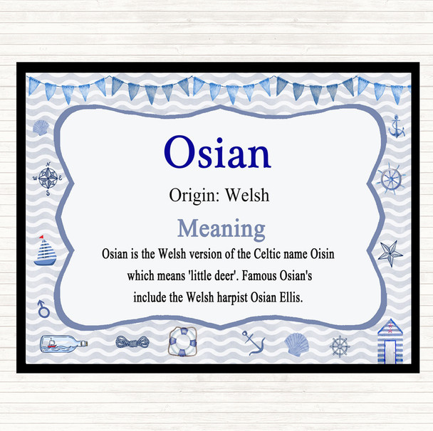 Osian Name Meaning Mouse Mat Nautical