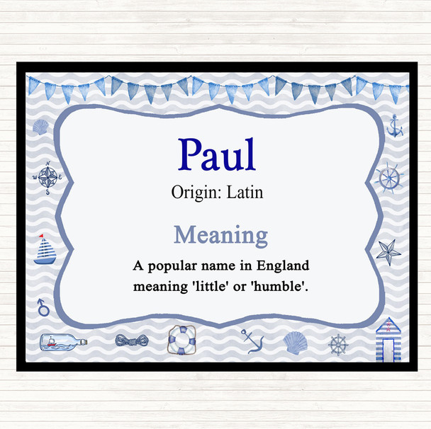 Paul Name Meaning Mouse Mat Nautical