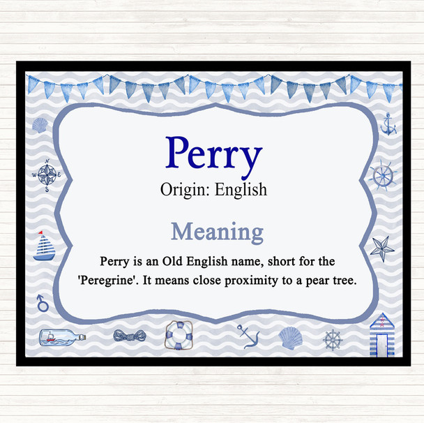 Perry Name Meaning Mouse Mat Nautical