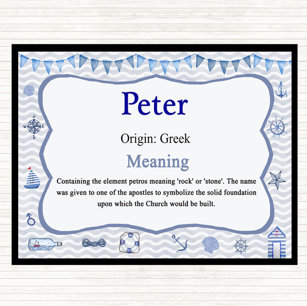 Peter Name Meaning Mouse Mat Nautical