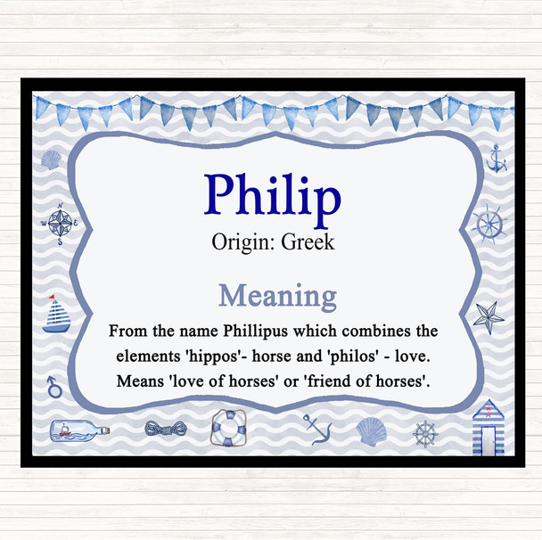 Philip Name Meaning Mouse Mat Nautical